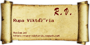 Rupa Viktória névjegykártya